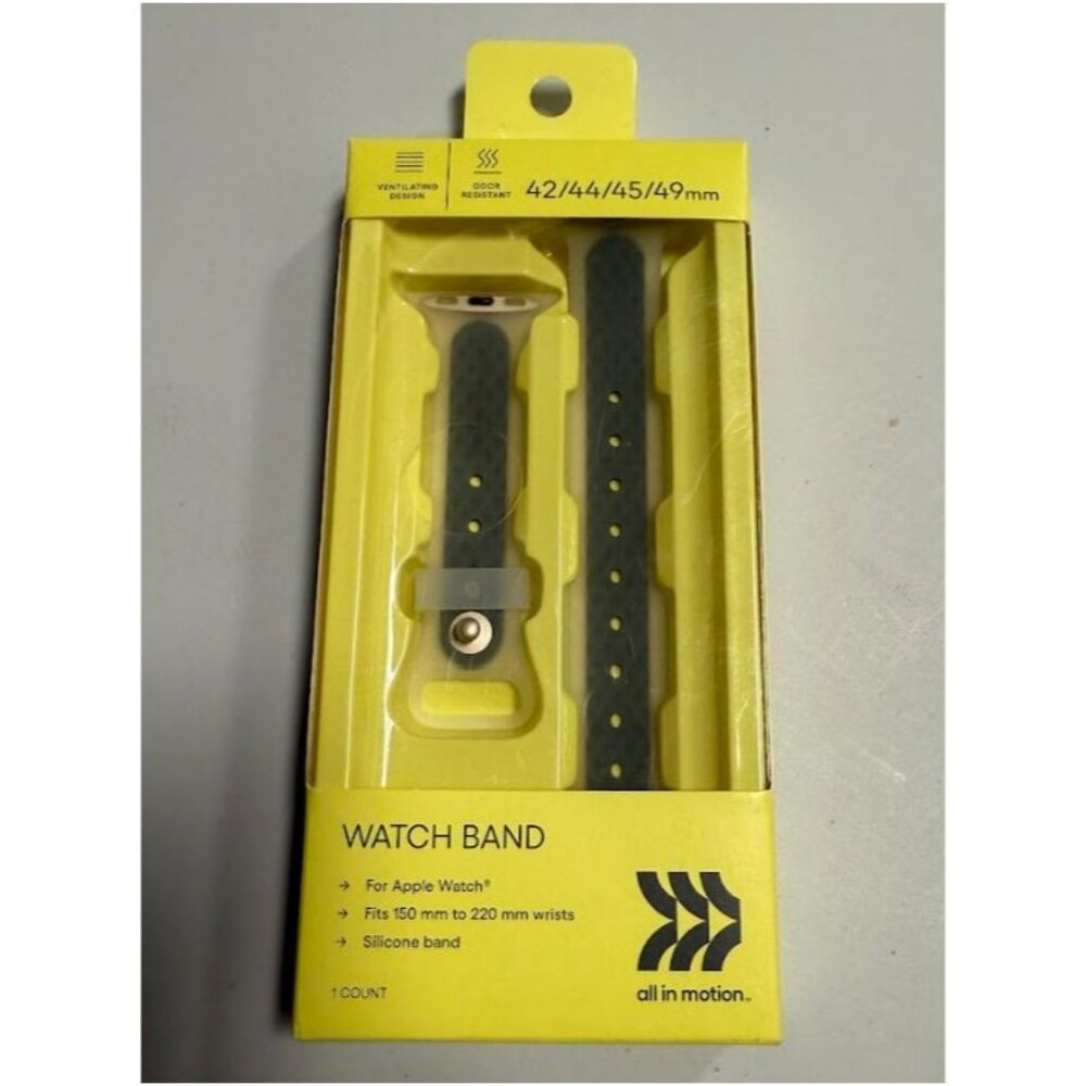 All in Motion Apple Watch Silicone Band 42/44/45mm Olive
